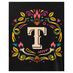 Texas Rangers Día de los Muertos T-Shirt - Black | New Era