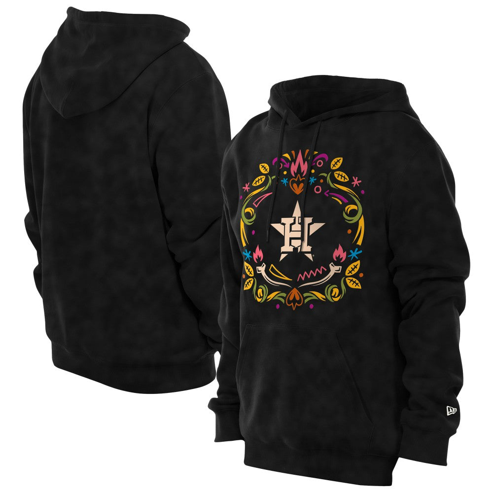 Houston Astros Día de los Muertos Brushed Fleece Hoodie - Black | New Era