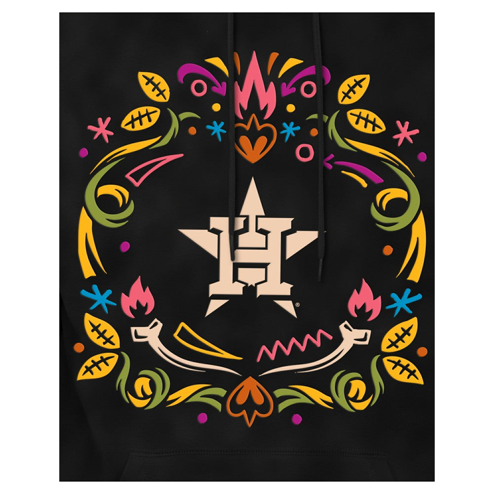 Houston Astros Día de los Muertos Brushed Fleece Hoodie - Black | New Era