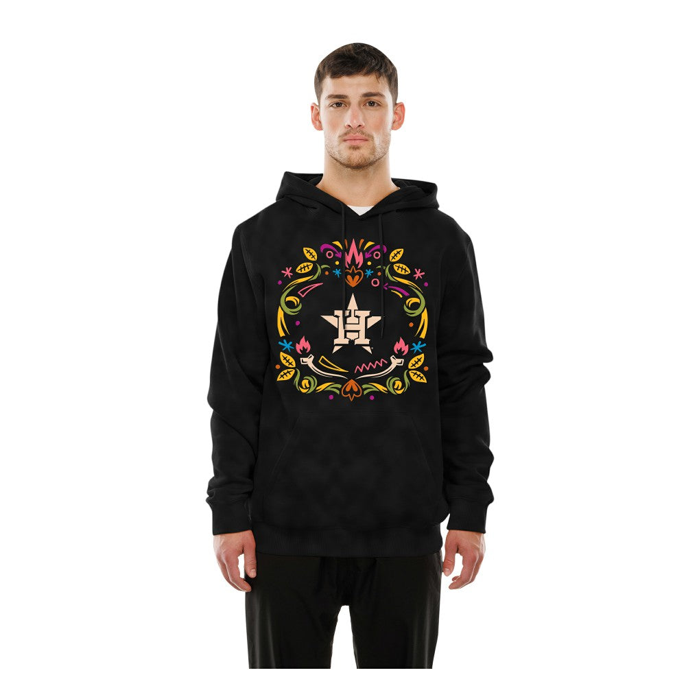 Houston Astros Día de los Muertos Brushed Fleece Hoodie - Black | New Era