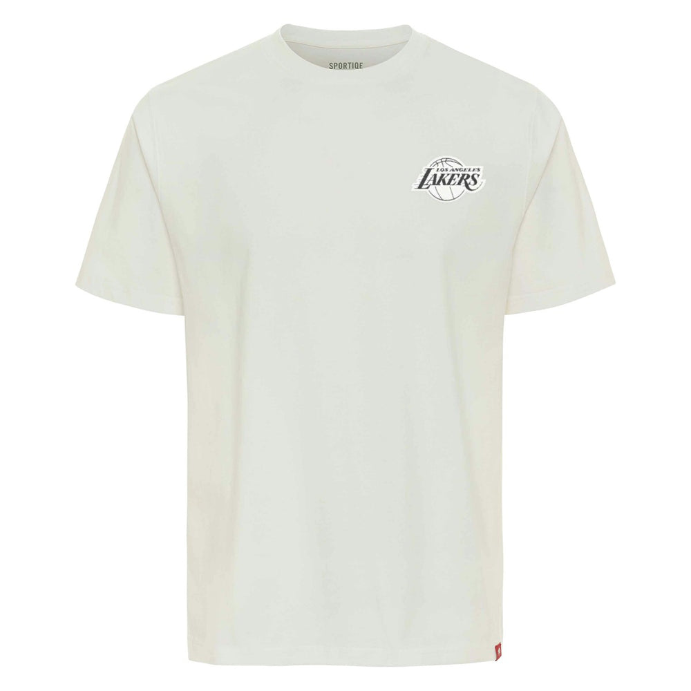 Los Angeles Lakers Sportiqe Unisex Athletic Club Collection Duke Relaxed Fit Premium T-Shirt - Cream on sale
