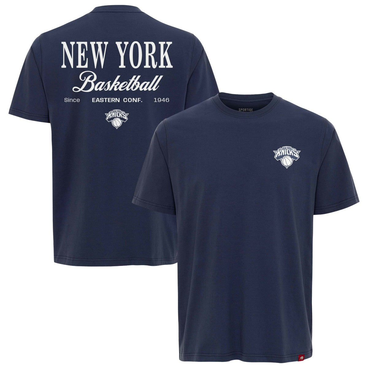 New York Knicks Sportiqe Unisex Athletic Club Collection Duke Relaxed Fit Premium T-Shirt - Blue discount