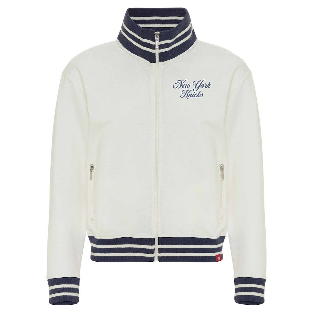 New York Knicks Sportiqe Women's Athletic Club Collection Sutton French Terry Full-Zip Jacket - Cream outlet