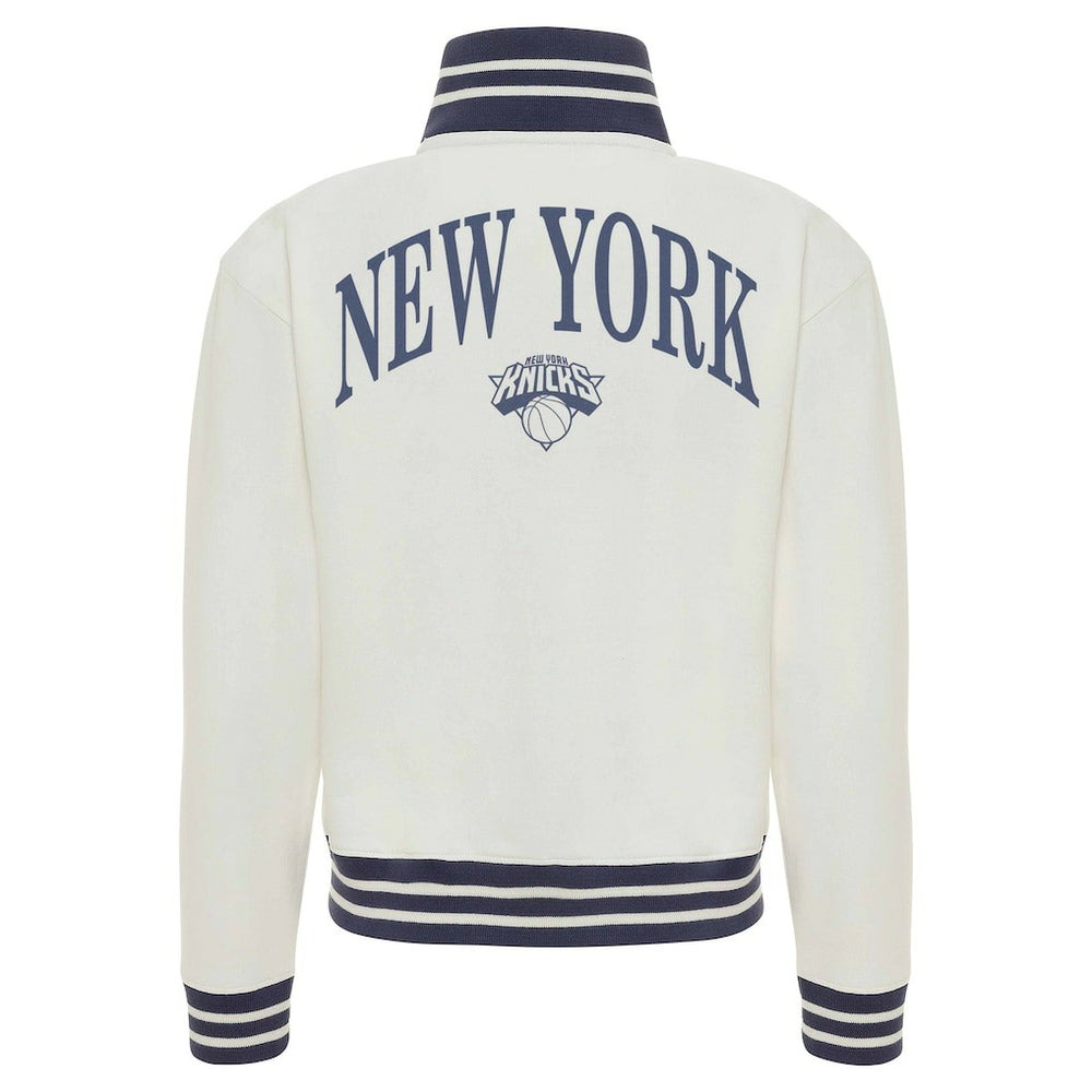 New York Knicks Sportiqe Women's Athletic Club Collection Sutton French Terry Full-Zip Jacket - Cream outlet