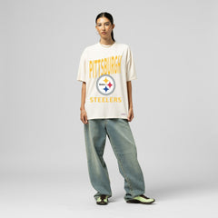 NFL Pittsburgh Steelers Women's Logo Rise Boyfriend T-Shirt