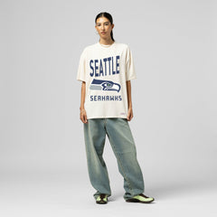 NFL Seattle Seahawks Women's Logo Rise Boyfriend T-Shirt