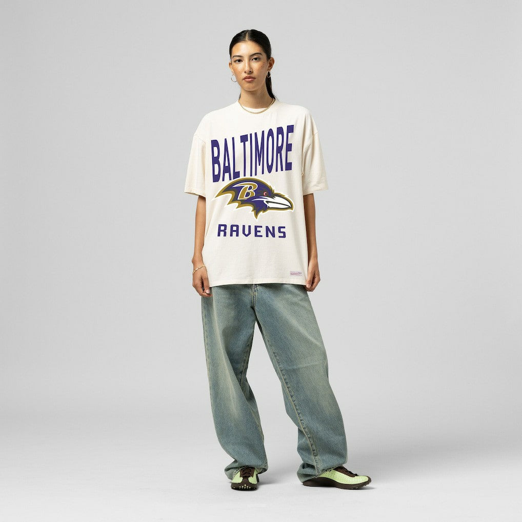 NFL Baltimore Ravens Women's Logo Rise Boyfriend T-Shirt