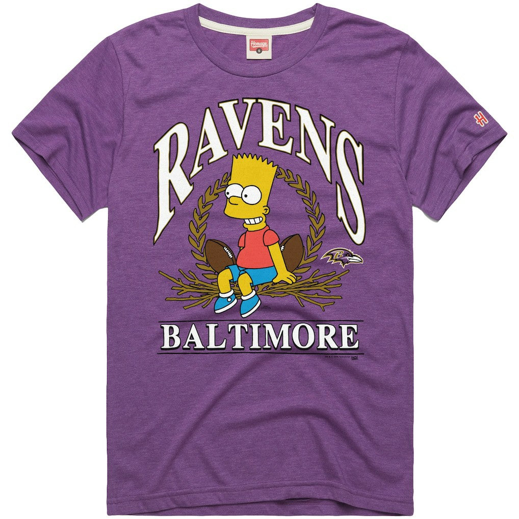 NFL Baltimore Ravens Homage x The Simpsons Unisex Tri-Blend T-Shirt