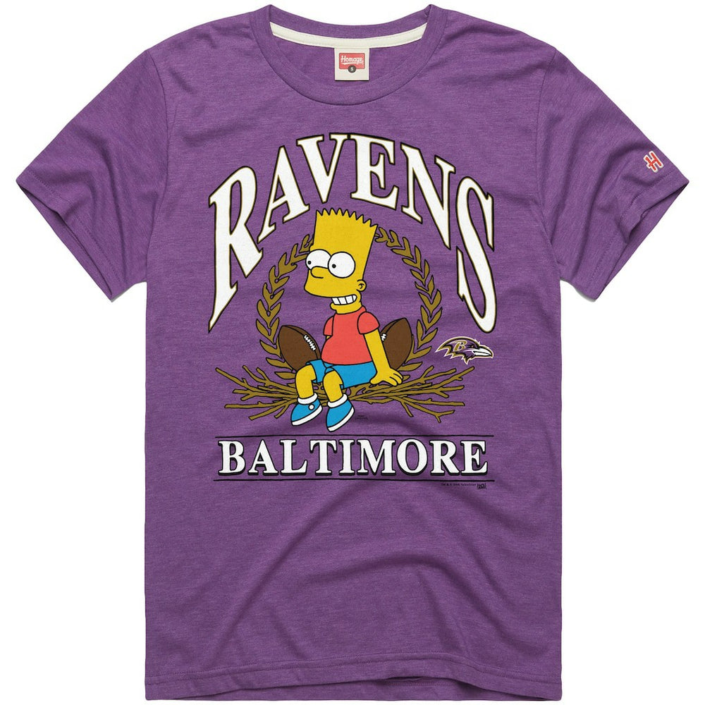 NFL Baltimore Ravens Homage x The Simpsons Unisex Tri-Blend T-Shirt