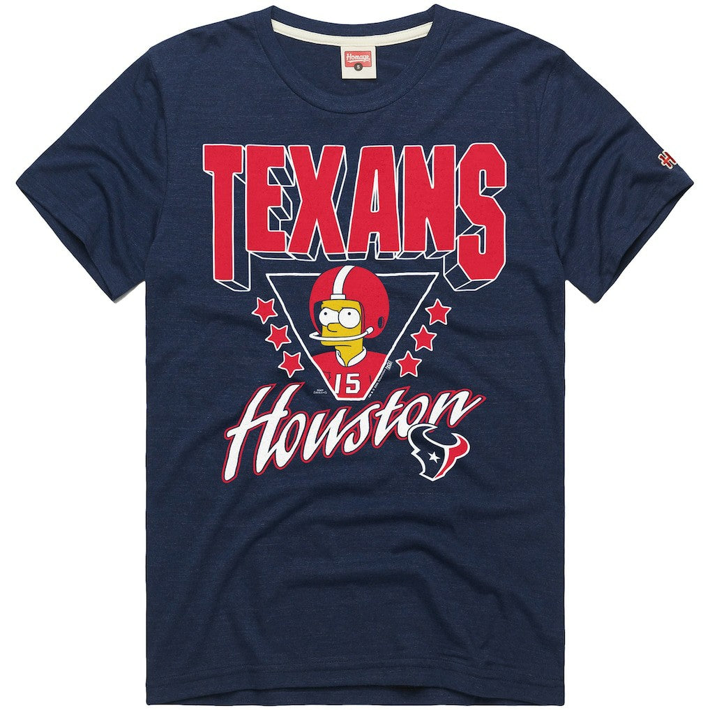 NFL Houston Texans Homage x The Simpsons Unisex Tri-Blend T-Shirt