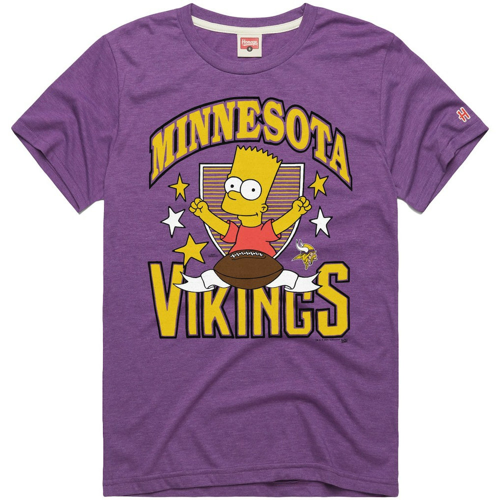 NFL Minnesota Vikings Homage x The Simpsons Unisex Tri-Blend T-Shirt