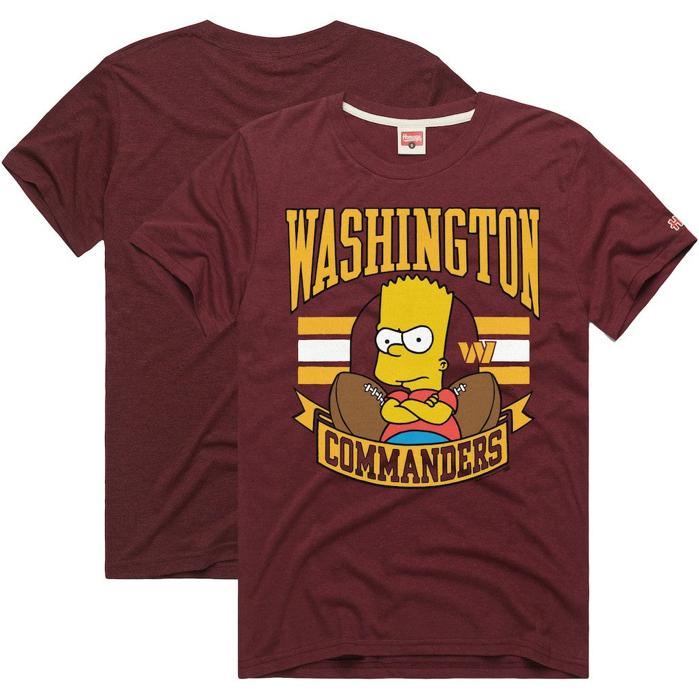 NFL Washington Commanders Homage x The Simpsons Unisex Tri-Blend T-Shirt