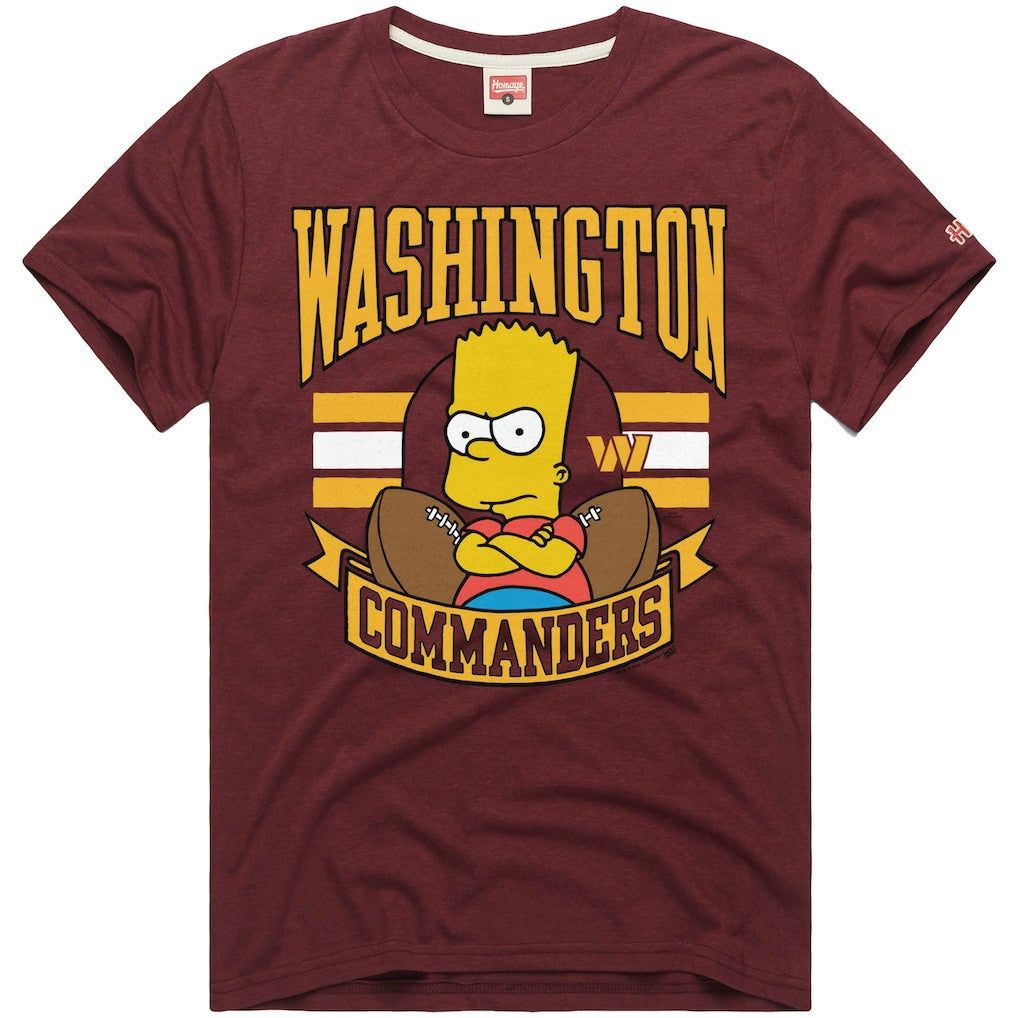 NFL Washington Commanders Homage x The Simpsons Unisex Tri-Blend T-Shirt