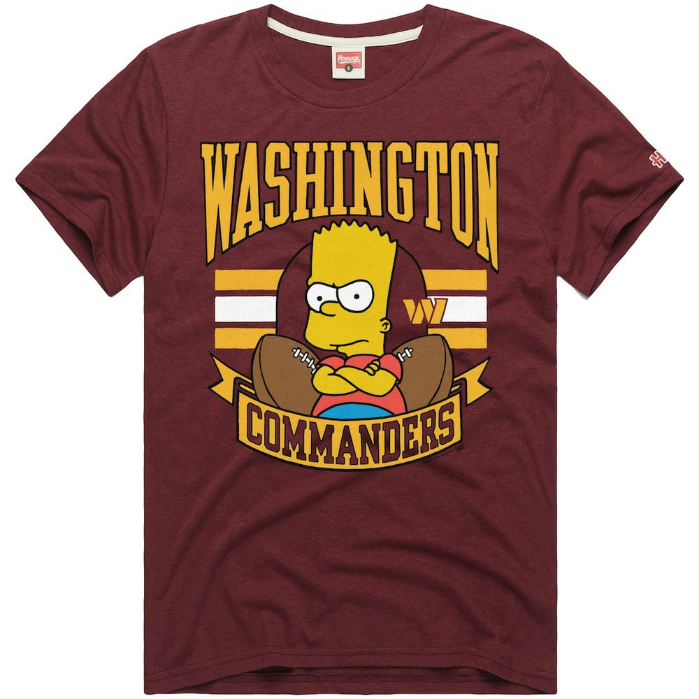 NFL Washington Commanders Homage x The Simpsons Unisex Tri-Blend T-Shirt