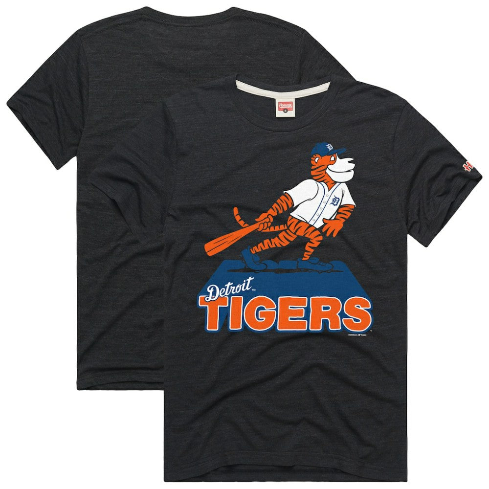 Detroit Tigers Homage Hyper Local Refresh Tri-Blend T-Shirt - Charcoal