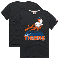Detroit Tigers Homage Hyper Local Refresh Tri-Blend T-Shirt - Charcoal