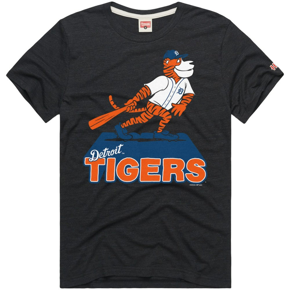 Detroit Tigers Homage Hyper Local Refresh Tri-Blend T-Shirt - Charcoal