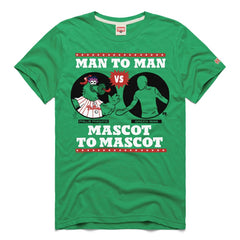 Philadelphia Phillies x It's Always Sunny in Philadelphia Homage Male Adult Phillie Phanatic vs Green Man T-Shirt - Green