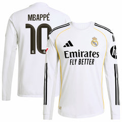 Kylian Mbappé Real Madrid 2025/26 Home Long Sleeve Player Jersey / Soccer Online