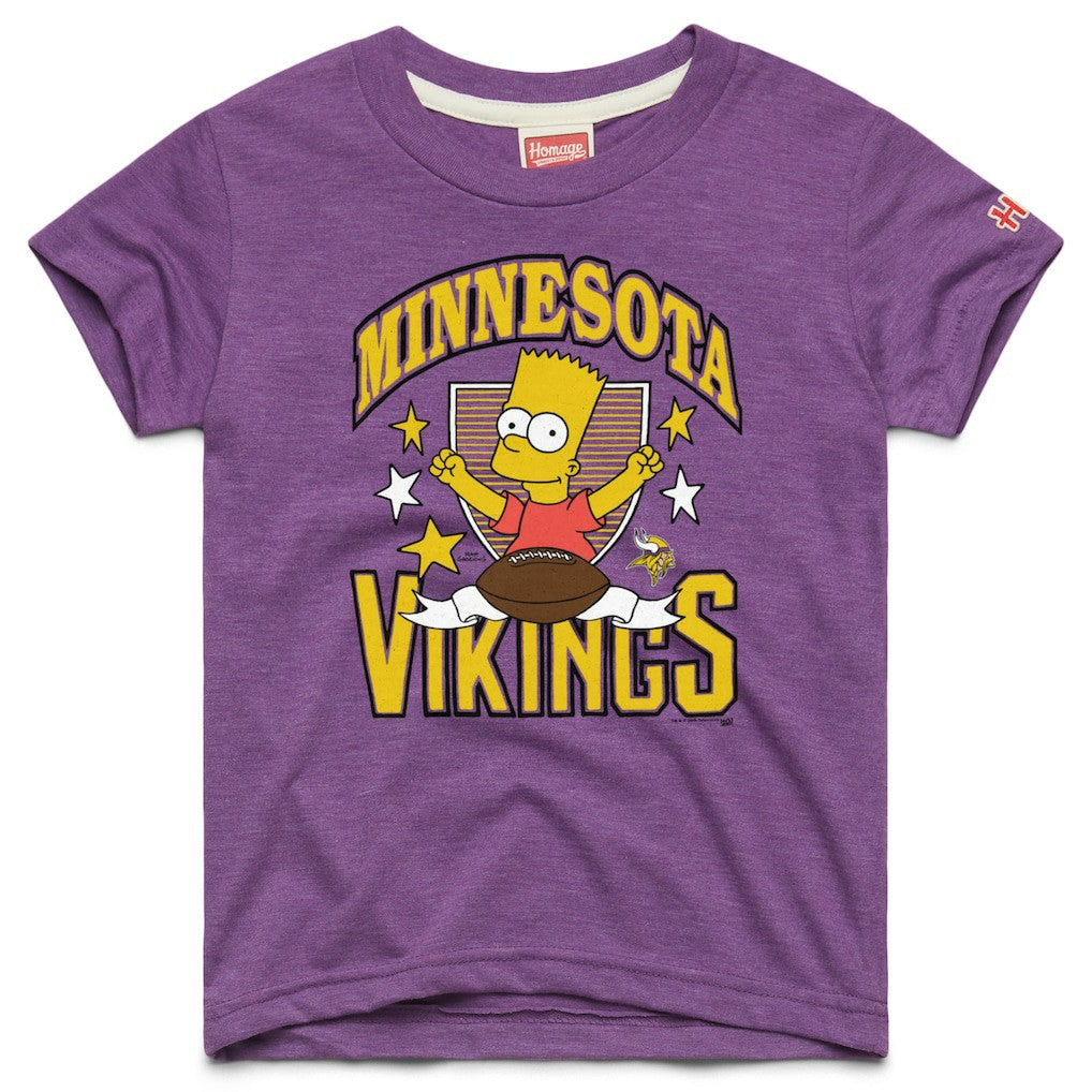 NFL Minnesota Vikings Homage x The Simpsons Youth Tri-Blend T-Shirt