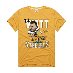 NFL Pittsburgh Steelers T.J. Watt  Homage Unisex Caricature Player Graphic Tri-Blend T-Shirt
