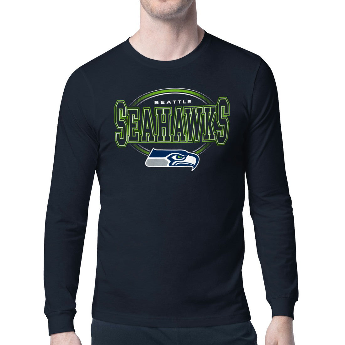 NFL Seattle Seahawks Starter Team Track Graphic Long Sleeve T-Shirt