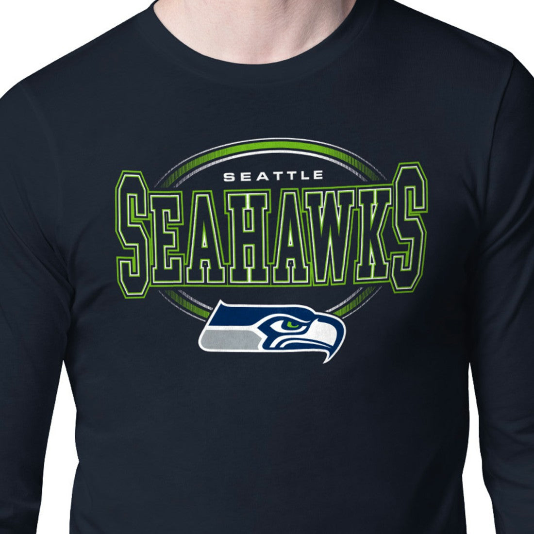 NFL Seattle Seahawks Starter Team Track Graphic Long Sleeve T-Shirt