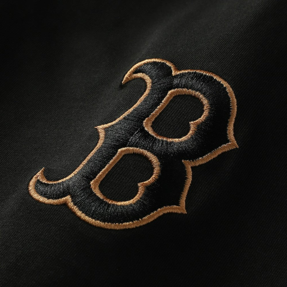 Boston Red Sox Bronze Logo with Cross Bats Established T-Shirt - Black | New Era