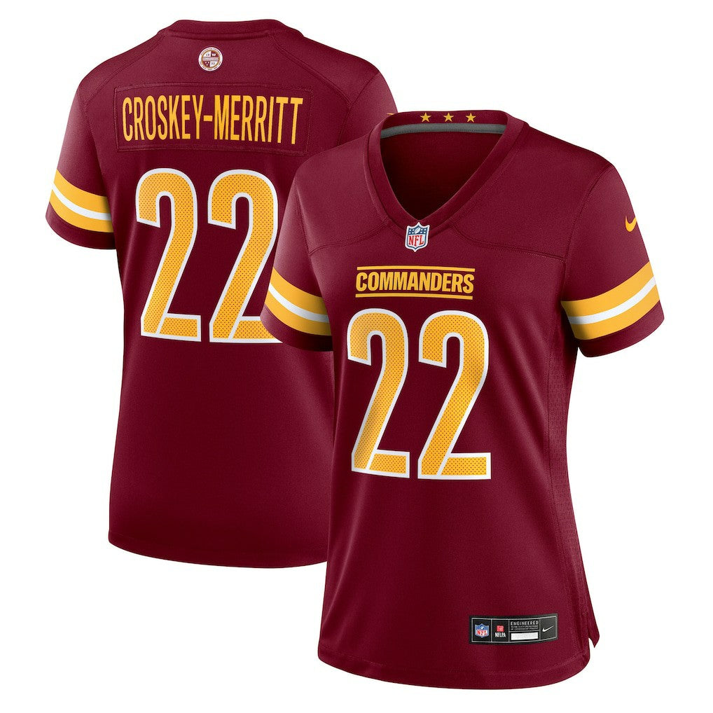 NFL Washington Commanders Jacory Croskey-Merritt  Women's Team Game Jersey