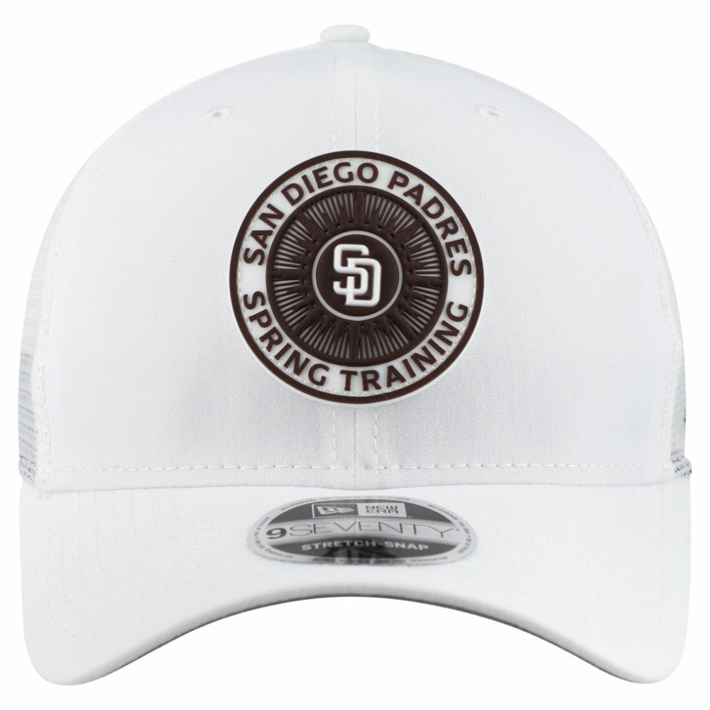 San Diego Padres 2026 Spring Training Fan Pack 9SEVENTY Adjustable Trucker Hat - White | New Era