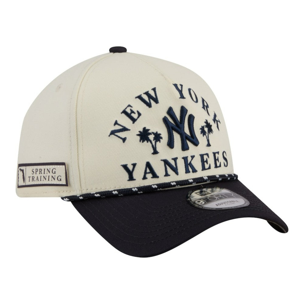 New York Yankees 2026 Spring Training Fan Pack Rope A-Frame 9FORTY Adjustable Hat - Cream | New Era