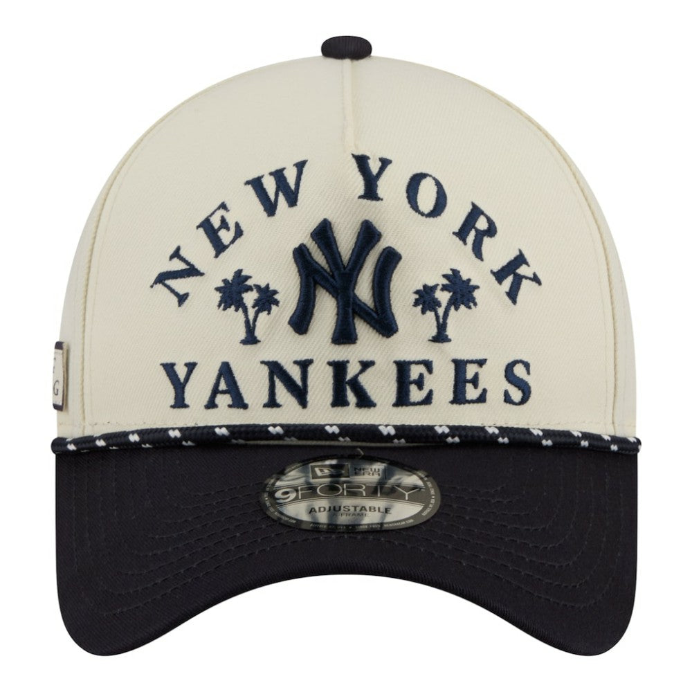 New York Yankees 2026 Spring Training Fan Pack Rope A-Frame 9FORTY Adjustable Hat - Cream | New Era