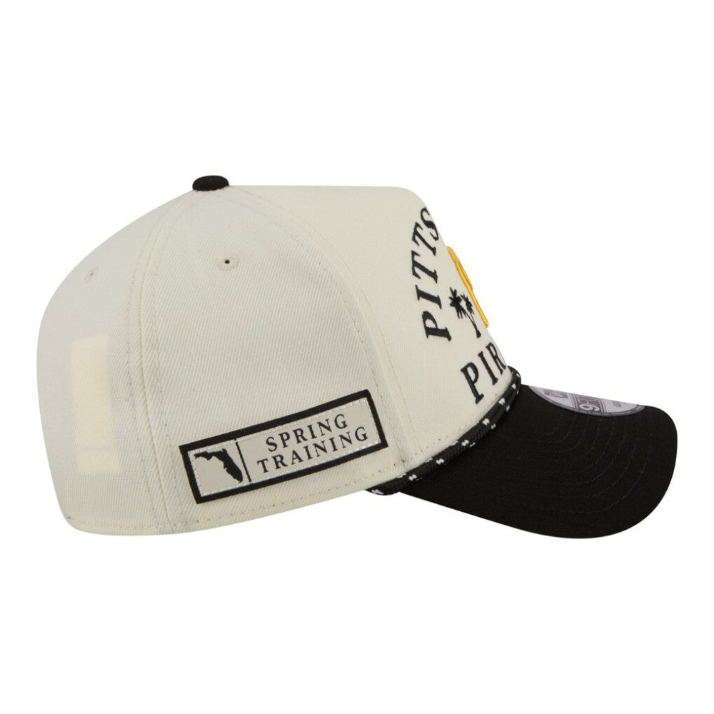 Pittsburgh Pirates 2026 Spring Training Fan Pack Rope A-Frame 9FORTY Adjustable Hat - Cream | New Era