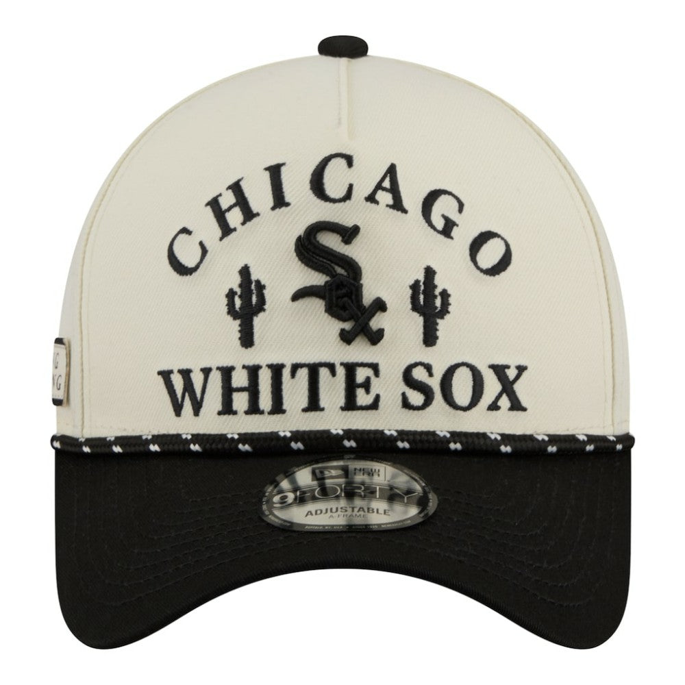 Chicago White Sox 2026 Spring Training Fan Pack Rope A-Frame 9FORTY Adjustable Hat - Cream | New Era