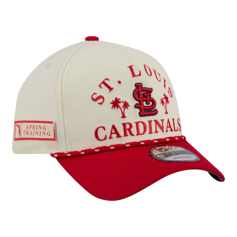 St. Louis Cardinals 2026 Spring Training Fan Pack Rope A-Frame 9FORTY Adjustable Hat - Cream | New Era