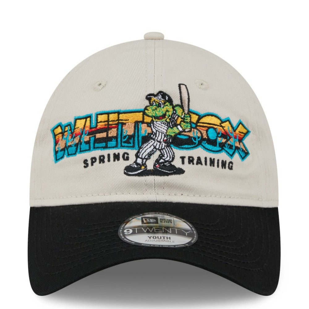 Chicago White Sox Youth 2026 Spring Training Fan Pack Batter 9TWENTY Adjustable Hat - Stone/Black | New Era