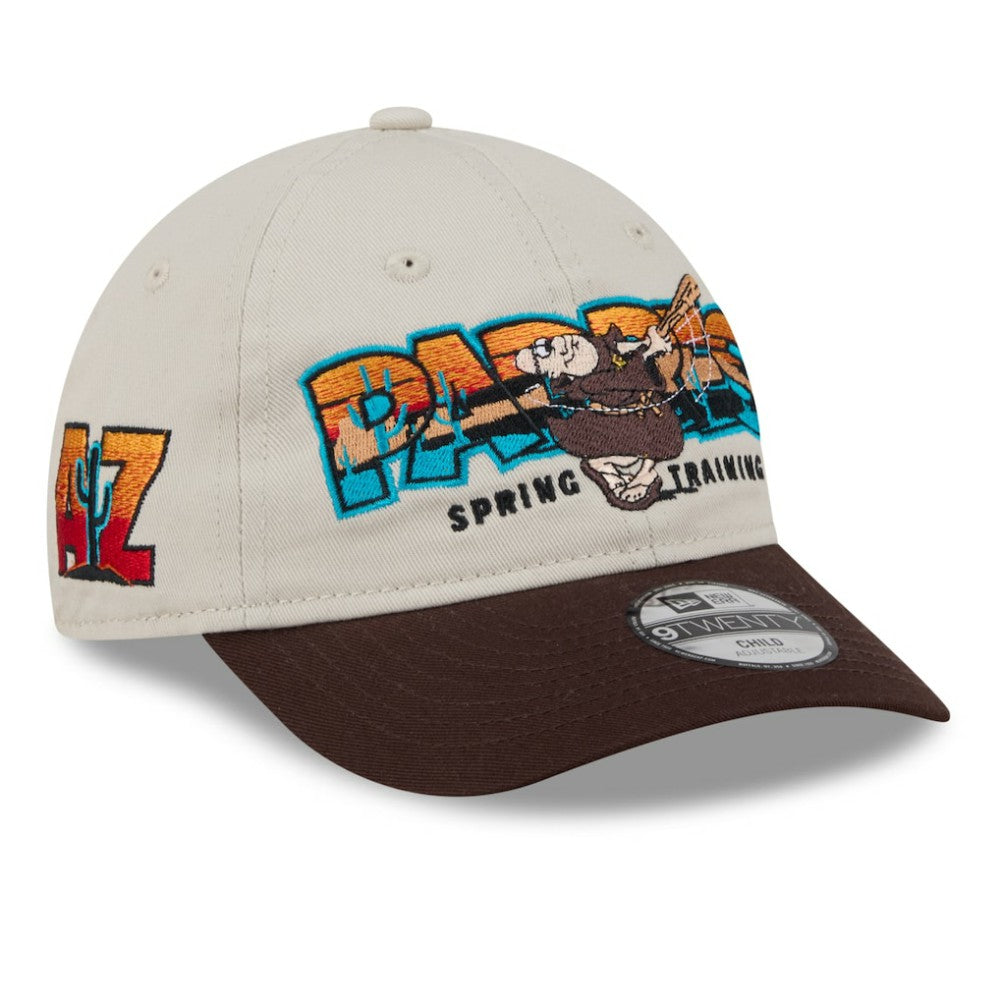 San Diego Padres Youth 2026 Spring Training Fan Pack Batter 9TWENTY Adjustable Hat - Stone/Brown | New Era
