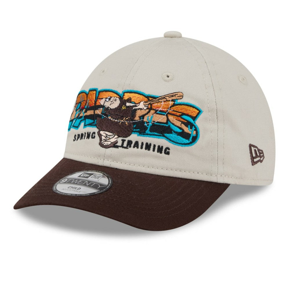 San Diego Padres Youth 2026 Spring Training Fan Pack Batter 9TWENTY Adjustable Hat - Stone/Brown | New Era