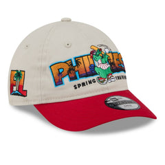 Philadelphia Phillies Youth 2026 Spring Training Fan Pack Batter 9TWENTY Adjustable Hat - Stone/Red | New Era