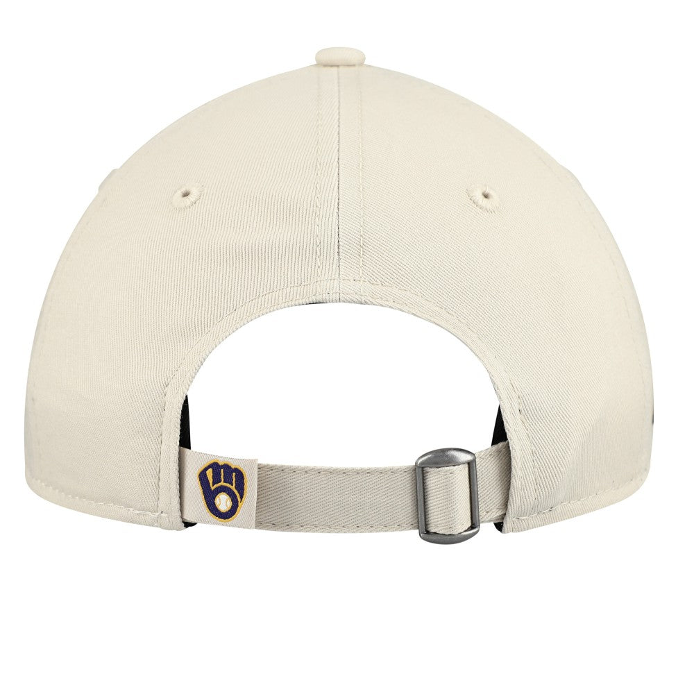 Milwaukee Brewers Youth 2026 Spring Training Fan Pack Batter 9TWENTY Adjustable Hat - Stone/Navy | New Era