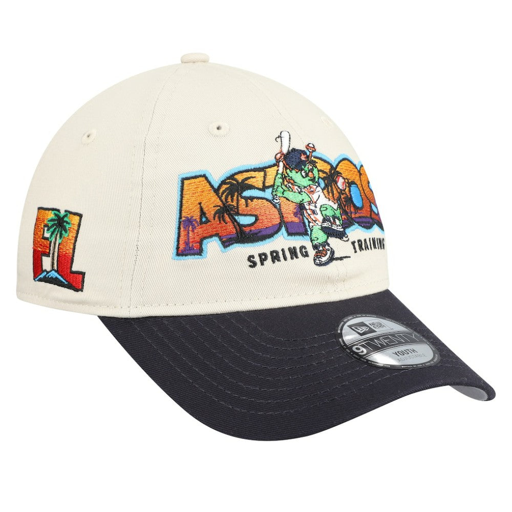 Houston Astros Youth 2026 Spring Training Fan Pack Batter 9TWENTY Adjustable Hat - Stone/Navy | New Era