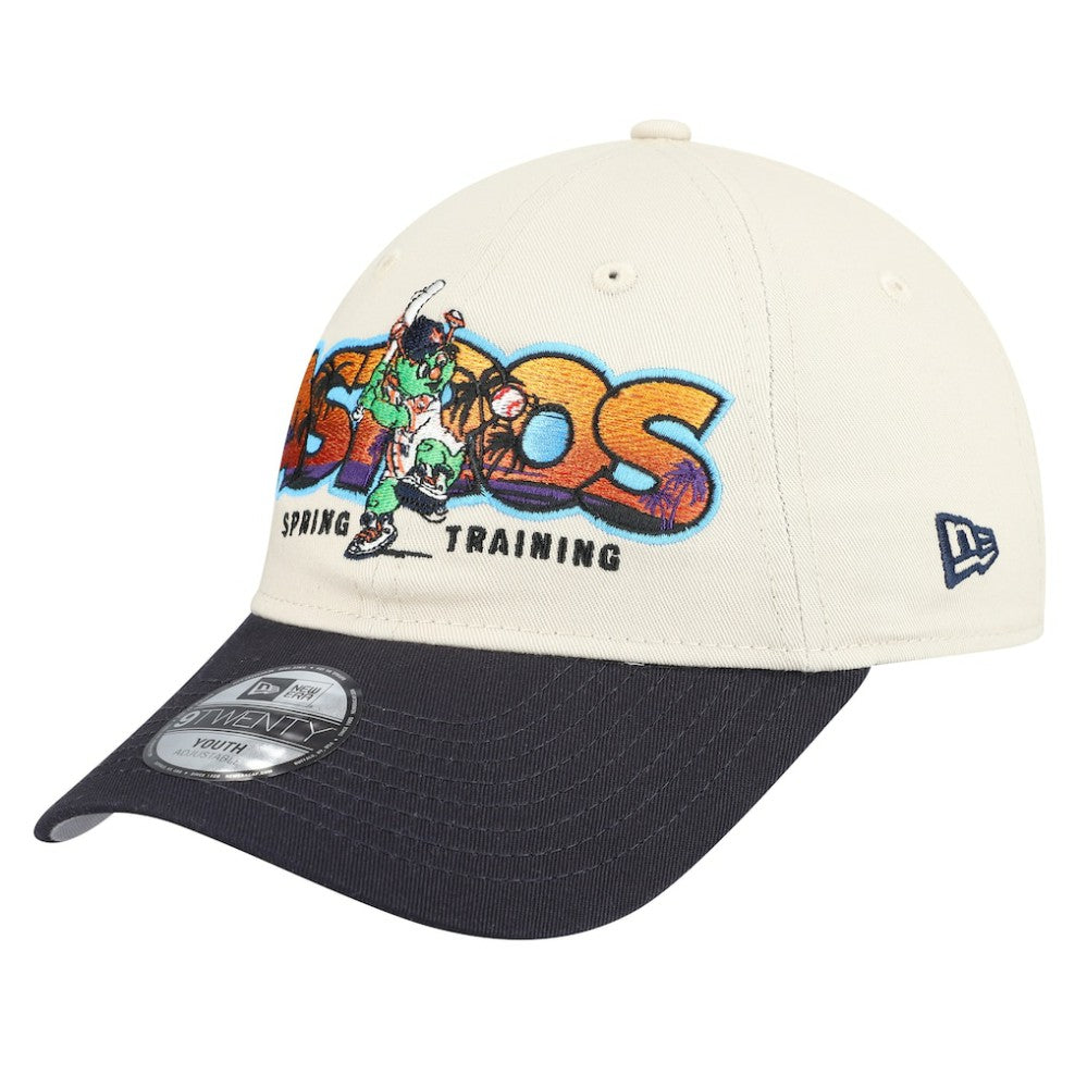Houston Astros Youth 2026 Spring Training Fan Pack Batter 9TWENTY Adjustable Hat - Stone/Navy | New Era