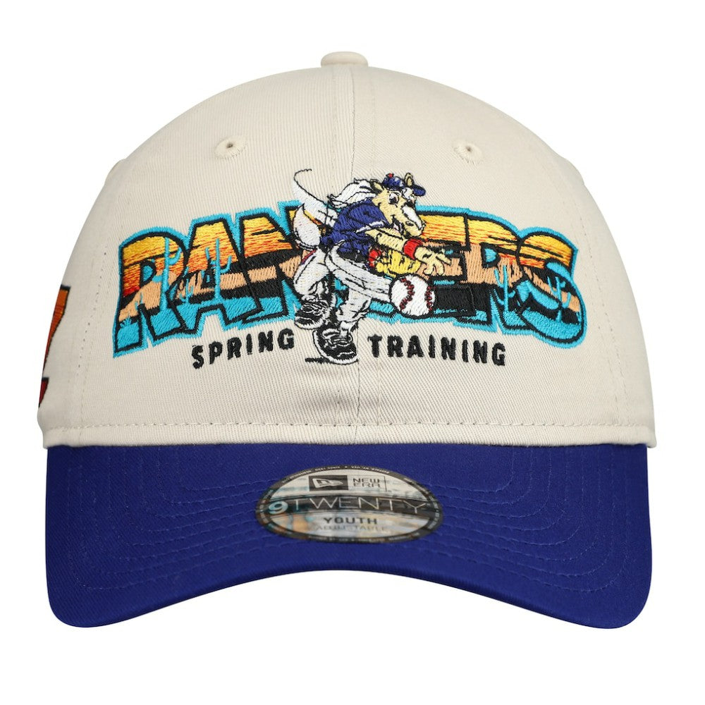 Texas Rangers Youth 2026 Spring Training Fan Pack Batter 9TWENTY Adjustable Hat - Stone/Royal | New Era