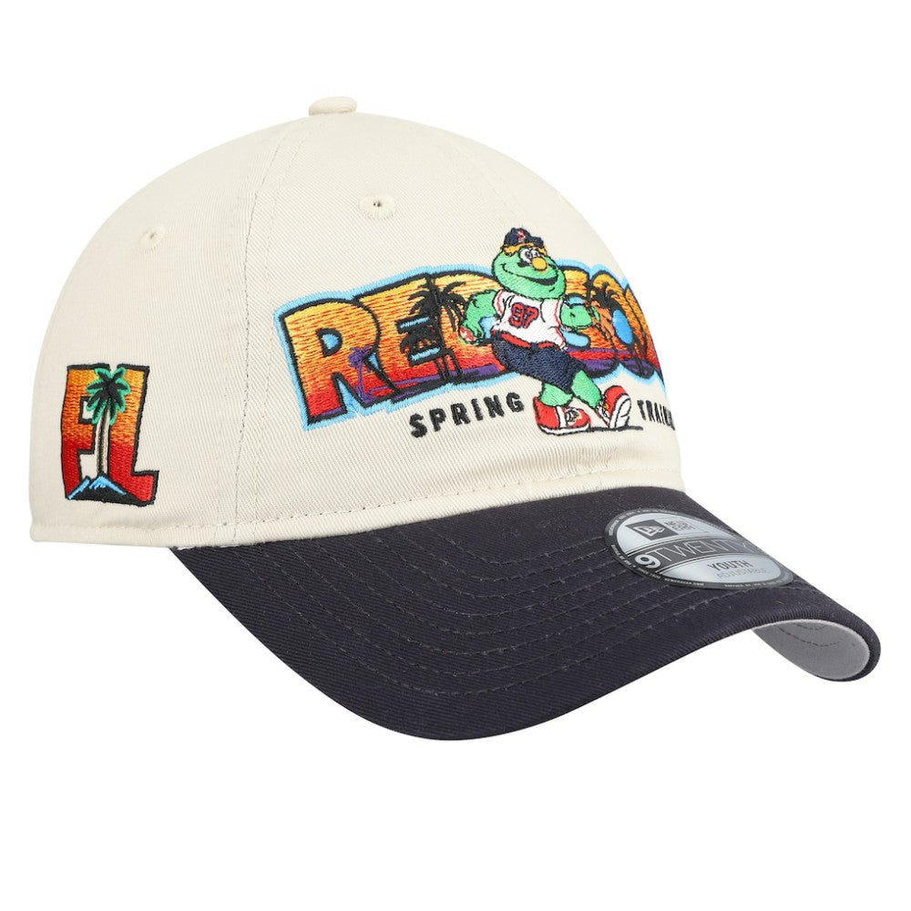Boston Red Sox Youth 2026 Spring Training Fan Pack Batter 9TWENTY Adjustable Hat - Stone/Navy | New Era