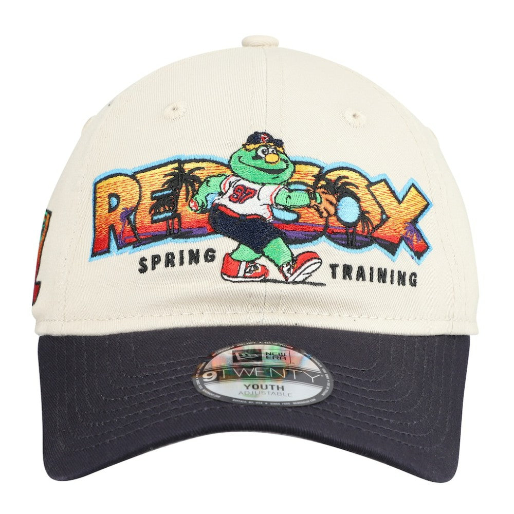 Boston Red Sox Youth 2026 Spring Training Fan Pack Batter 9TWENTY Adjustable Hat - Stone/Navy | New Era