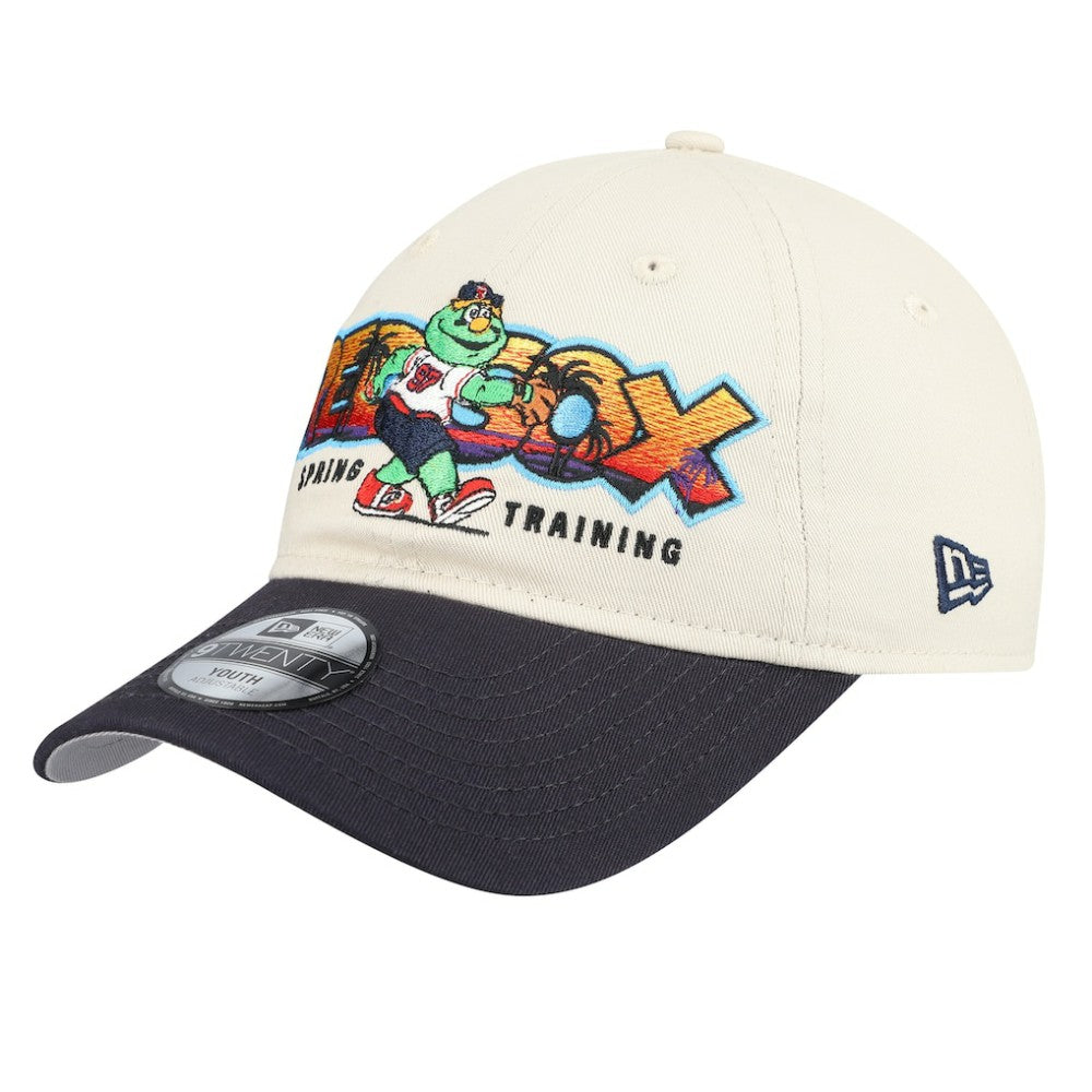 Boston Red Sox Youth 2026 Spring Training Fan Pack Batter 9TWENTY Adjustable Hat - Stone/Navy | New Era