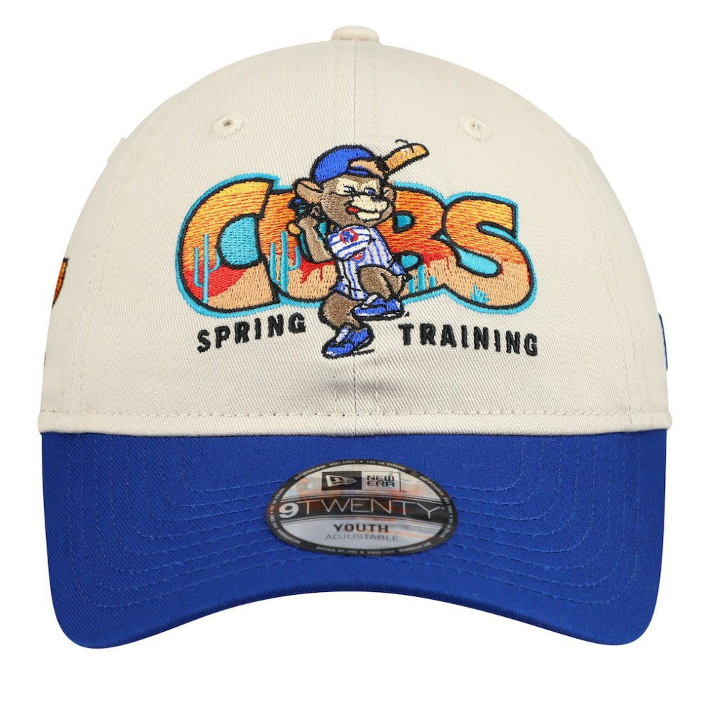 Chicago Cubs Youth 2026 Spring Training Fan Pack Batter 9TWENTY Adjustable Hat - Stone/Royal | New Era