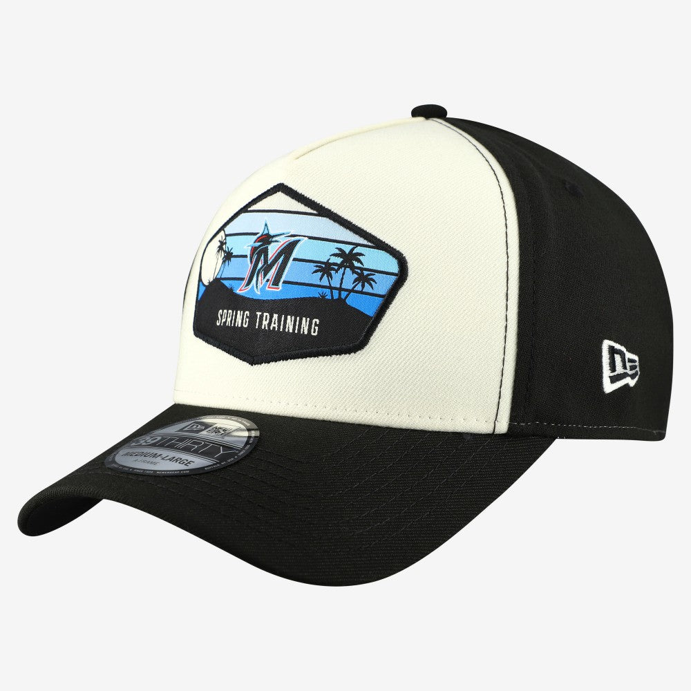 Miami Marlins 2026 Spring Training Fan Pack Gradient 39THIRTY Flex Hat - Stone | New Era