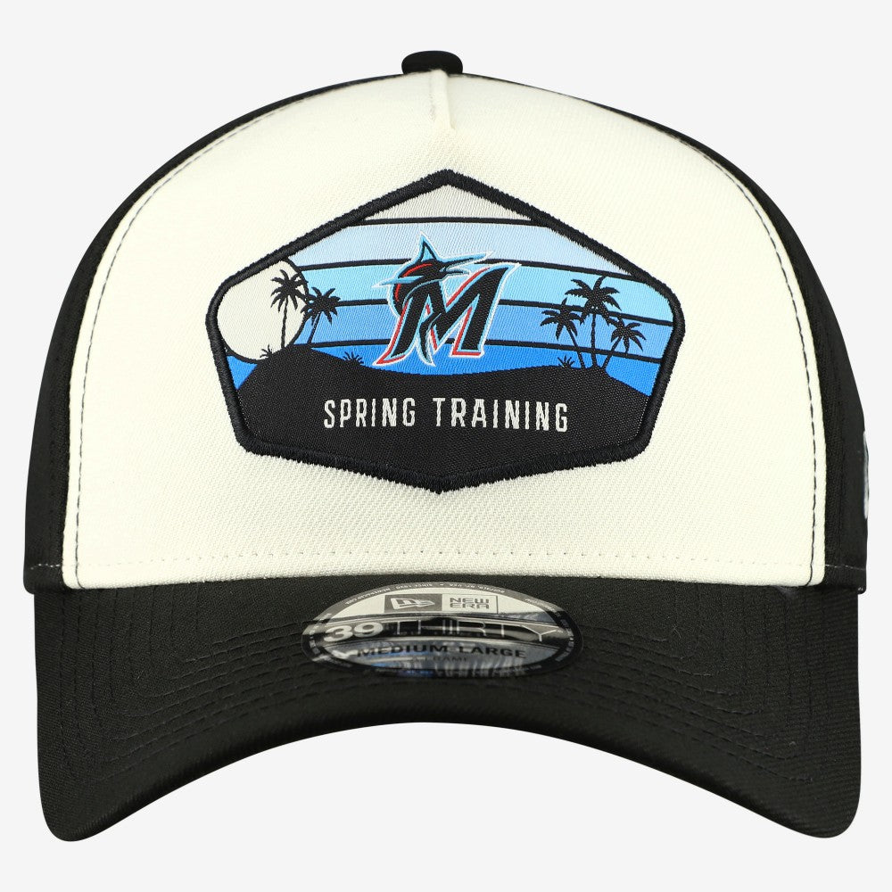 Miami Marlins 2026 Spring Training Fan Pack Gradient 39THIRTY Flex Hat - Stone | New Era
