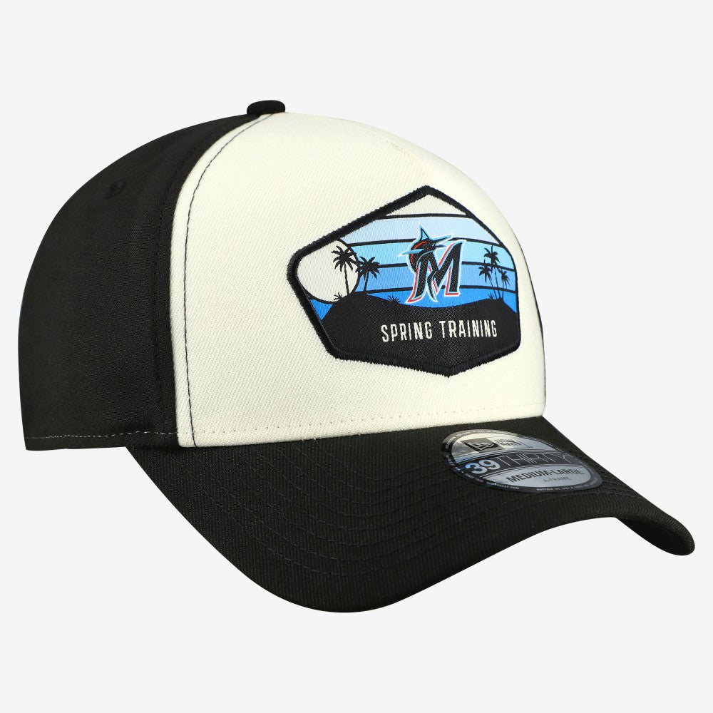 Miami Marlins 2026 Spring Training Fan Pack Gradient 39THIRTY Flex Hat - Stone | New Era
